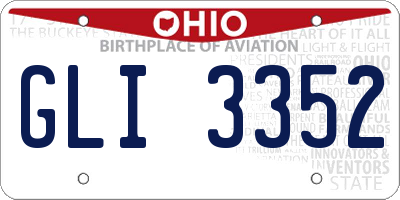 OH license plate GLI3352