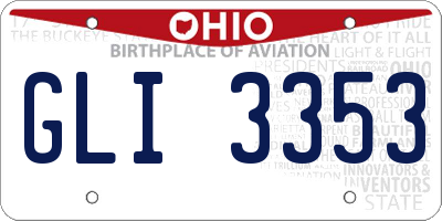 OH license plate GLI3353