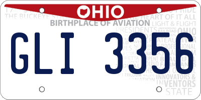 OH license plate GLI3356