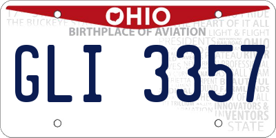 OH license plate GLI3357