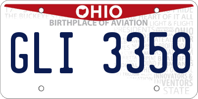 OH license plate GLI3358