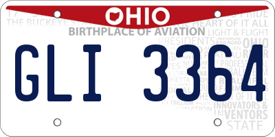 OH license plate GLI3364