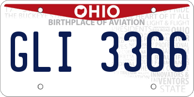 OH license plate GLI3366