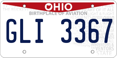 OH license plate GLI3367