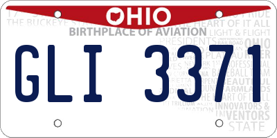 OH license plate GLI3371