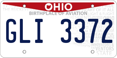 OH license plate GLI3372