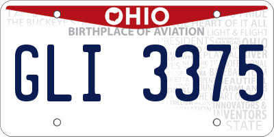 OH license plate GLI3375