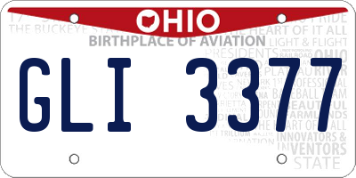 OH license plate GLI3377