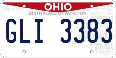OH license plate GLI3383