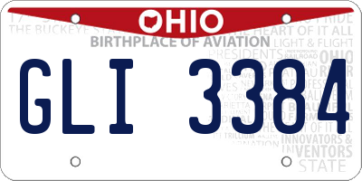 OH license plate GLI3384