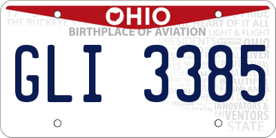 OH license plate GLI3385