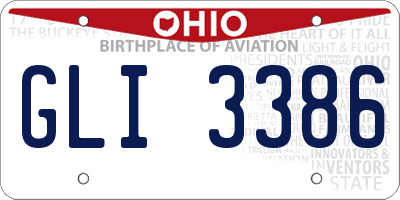 OH license plate GLI3386