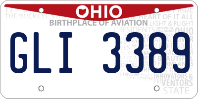 OH license plate GLI3389