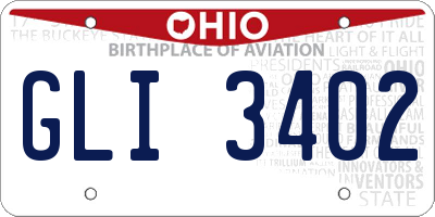 OH license plate GLI3402