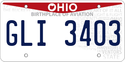 OH license plate GLI3403