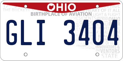 OH license plate GLI3404