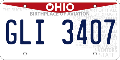 OH license plate GLI3407