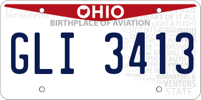OH license plate GLI3413