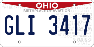 OH license plate GLI3417