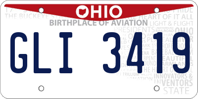 OH license plate GLI3419