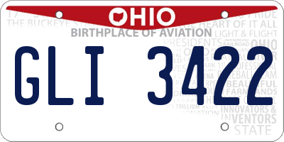 OH license plate GLI3422