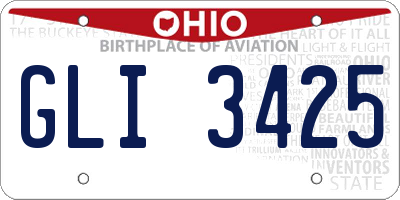 OH license plate GLI3425