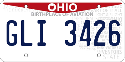 OH license plate GLI3426