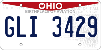 OH license plate GLI3429