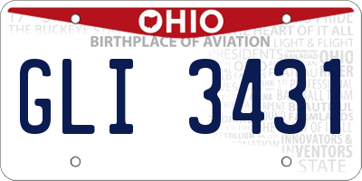 OH license plate GLI3431