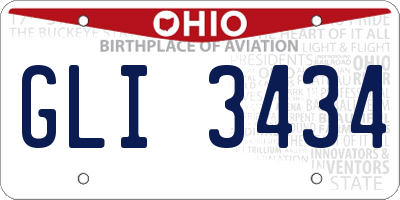 OH license plate GLI3434