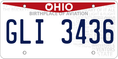 OH license plate GLI3436