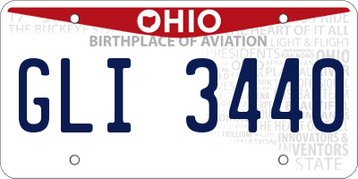 OH license plate GLI3440
