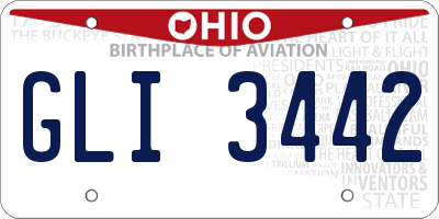 OH license plate GLI3442