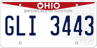 OH license plate GLI3443