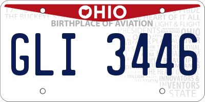 OH license plate GLI3446