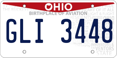 OH license plate GLI3448