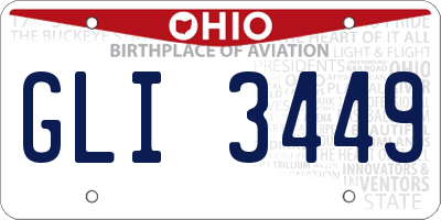 OH license plate GLI3449