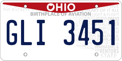 OH license plate GLI3451
