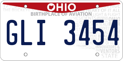OH license plate GLI3454