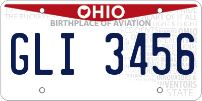OH license plate GLI3456