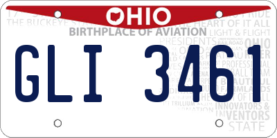 OH license plate GLI3461