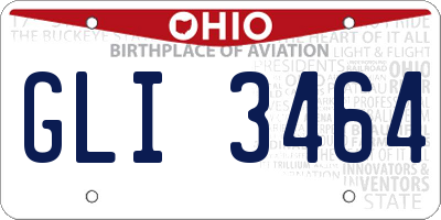 OH license plate GLI3464