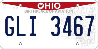 OH license plate GLI3467