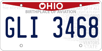 OH license plate GLI3468