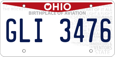 OH license plate GLI3476