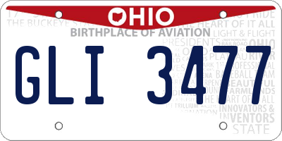 OH license plate GLI3477