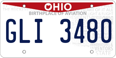 OH license plate GLI3480