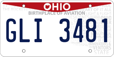 OH license plate GLI3481