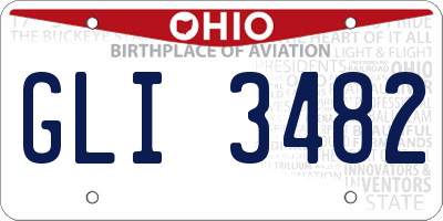 OH license plate GLI3482
