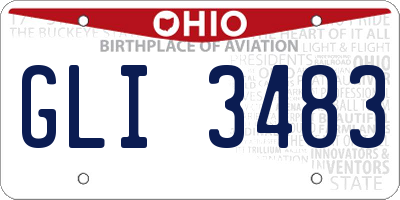 OH license plate GLI3483